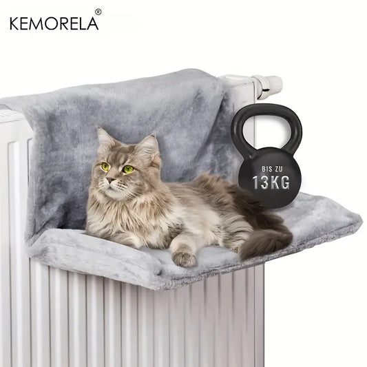 Petssify Hanging Cat Radiator Bed – Warm Fleece Cradle with Metal Frame