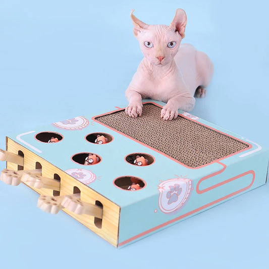 3-in-1 Interactive Cat Maze Toy with Scratcher & Gopher Chase Game