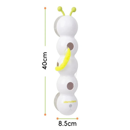 Caterpillar Interactive Cat Toy Motion Activated Wack A Worm Post Toy Rechargeable Automatic Teasing Cat Toy with Tail for Cats