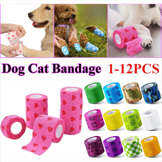 Petssify Self-Adhesive Elastic Pet Bandage – Non-Woven Cohesive Wrap for Dogs & Cats