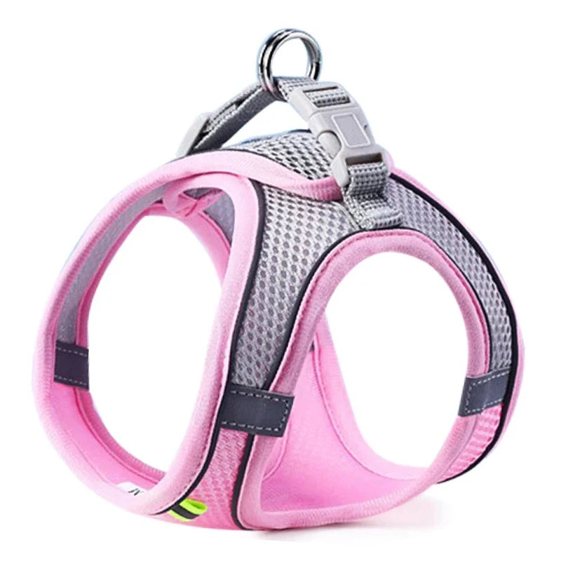 Reflective Pet Harness Vest | Breathable & Adjustable | No-Pull Chest Rope | For Small & Medium Dogs
