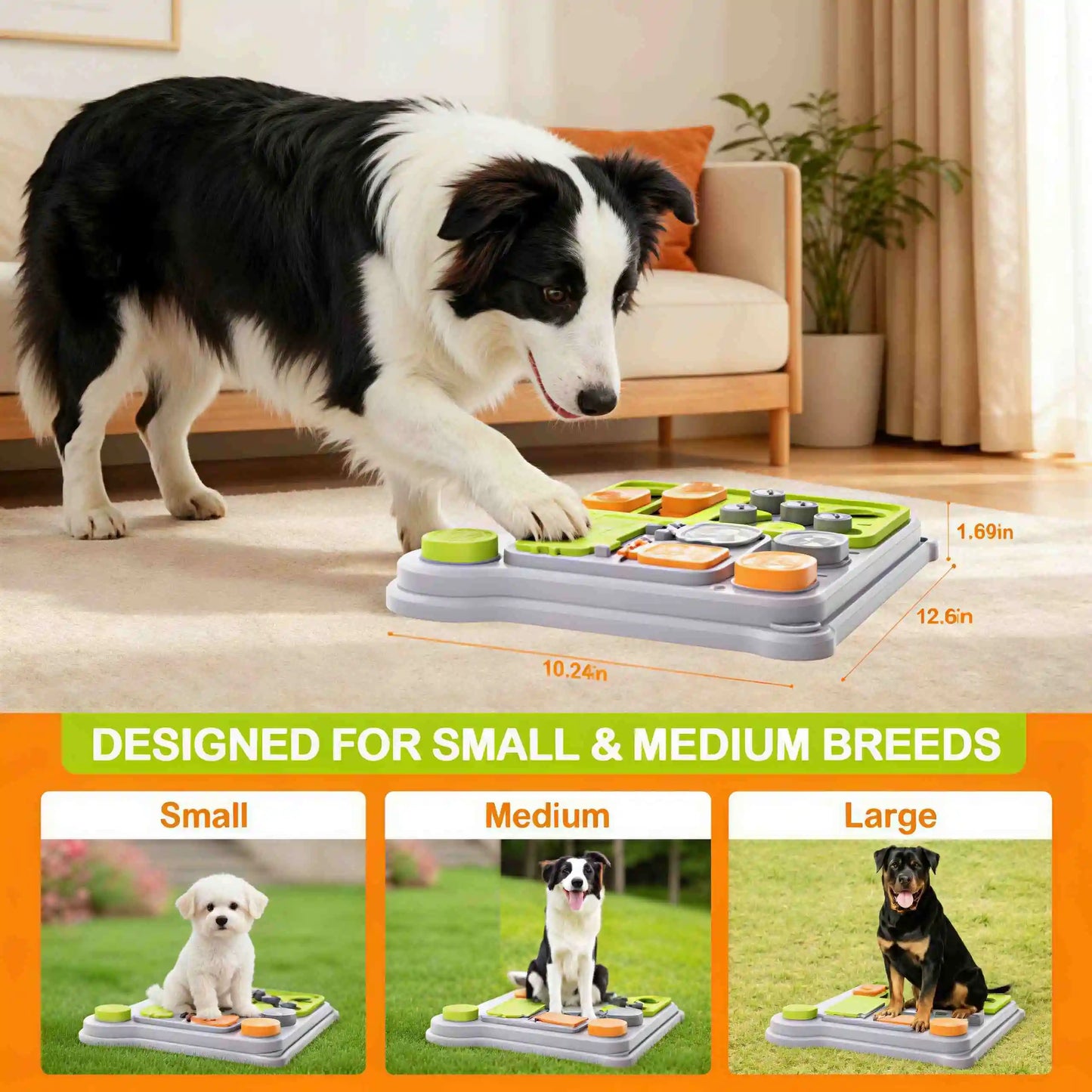Petssify Dog Puzzle Toy – Treat Dispensing IQ Feeder for Small/Medium Dogs