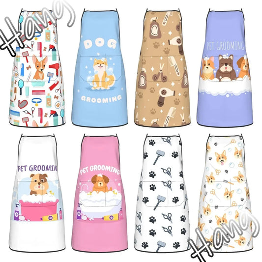Petssify Waterproof Pet Grooming Apron – Adjustable Kitchen & BBQ Bib with Pockets