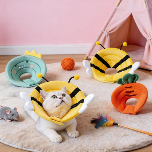 Petssify Soft Elizabethan Recovery Collar – Adjustable Post-Surgery Cone for Cats & Dogs