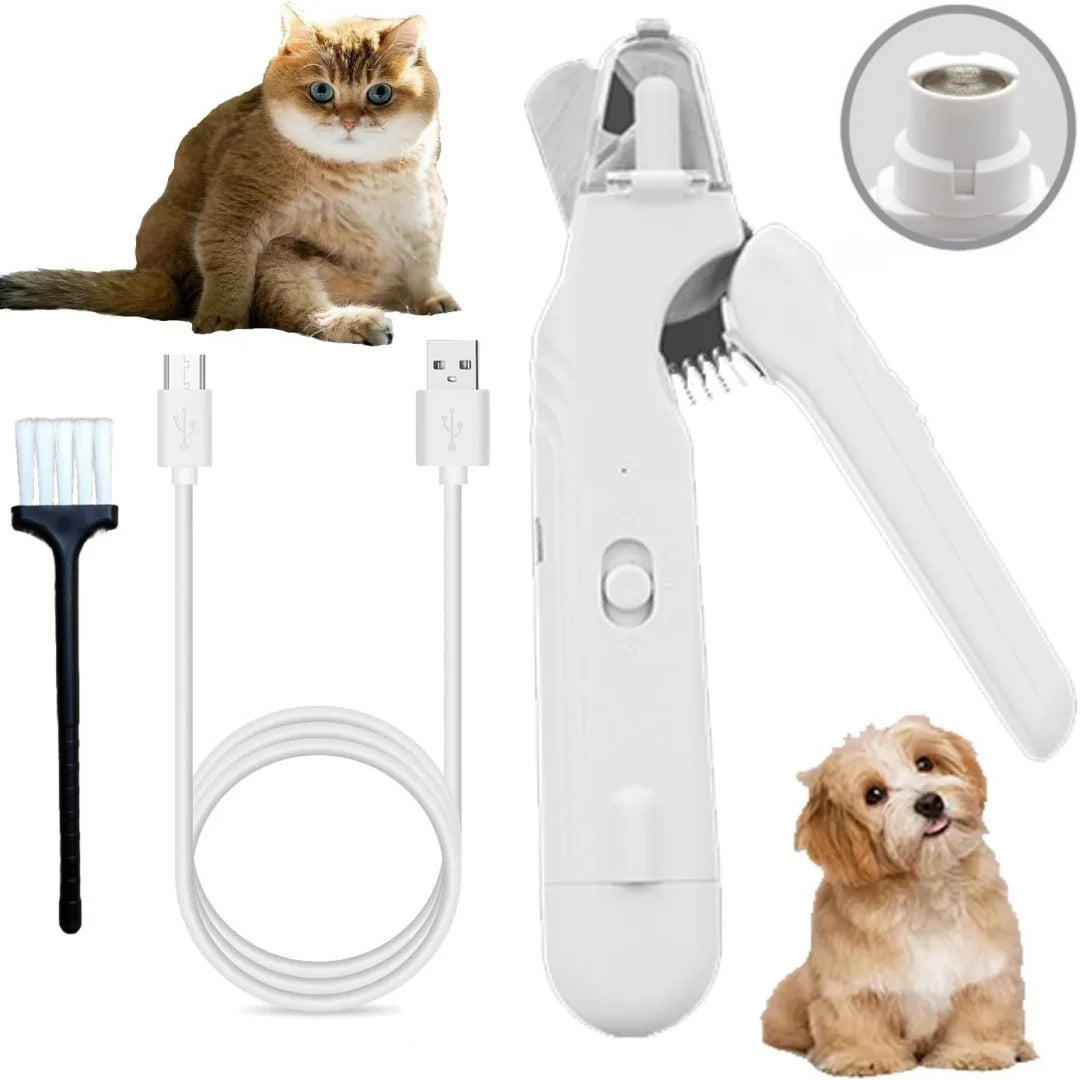 Quiet Pet Nail Grinder | 2 LED Lights | Safe & Gentle | For Dogs & Cats