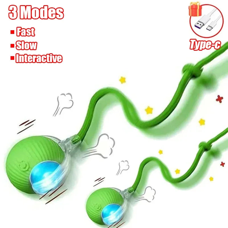 Smart Auto-Rolling Cat Ball Toy | USB Rechargeable | Mimics Mouse Movement | 1-3 Pack