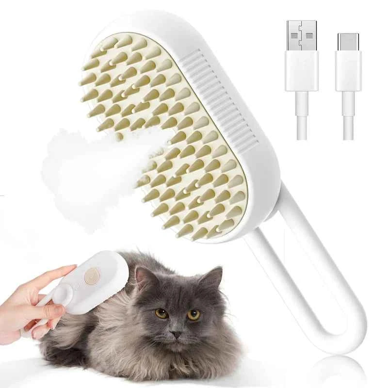 Self-Cleaning Pet Grooming Brush | Removes Loose Hair | Soft Bristles | For Dogs & Cats