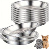 Petssify Slip-Resistant Stainless Steel Cat Bowl – Low-Profile Wide Design