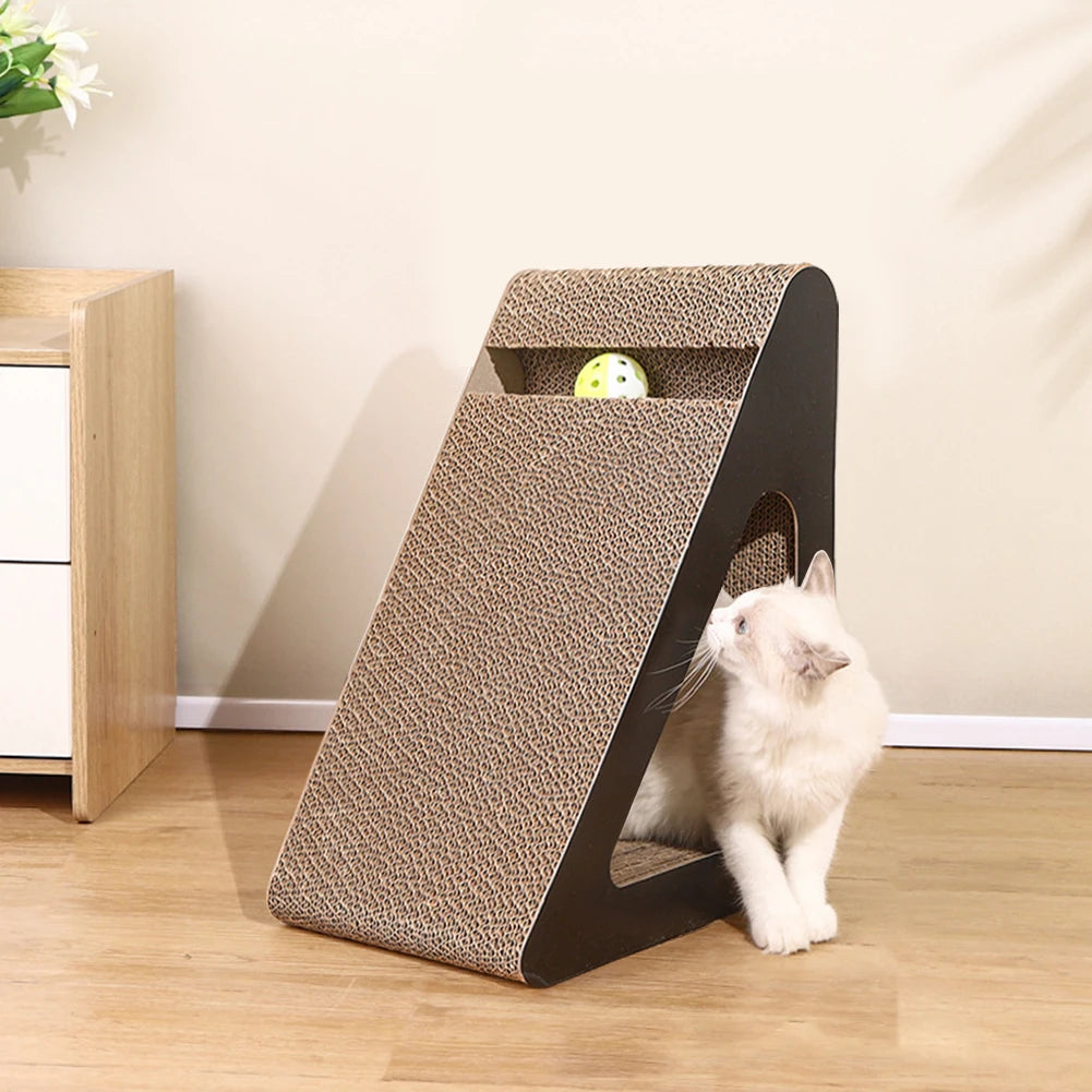 Cat Scratching Board Protect Furniture Ramps Cat Scratching Posts With Rotating Ball Sturdy Relieves Cat Stress Toy For Pet Cat