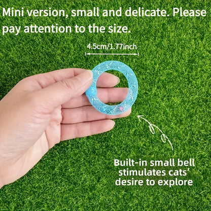 Petssify Donut-Shaped Self-Play Cat Toy – Flexible Tube with Bell Sound