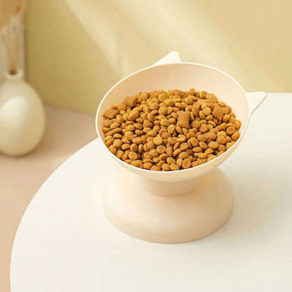 New sales of high foot bowl kitten neck guard firmly prevent upset plastic bowl candy color cat food for dog food bowl
