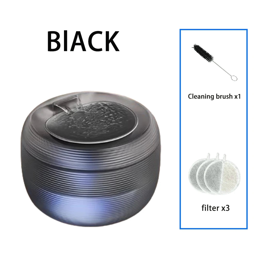 Smart Ultra Quiet Waterfall ﻿ 2.5L Cat Water Dispenser with Smart Pump Pet Water Fountain for Cats and Dogs Built-in LED Light