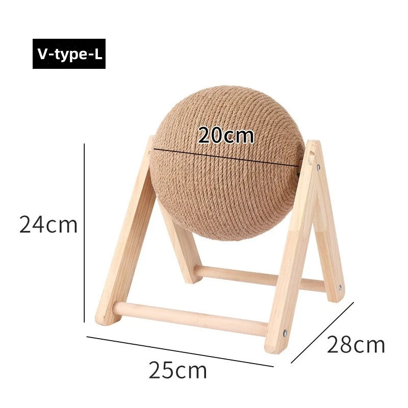 Petssify Sisal Rope Cat Scratching Ball Toy – L/V Shape Furniture Protector