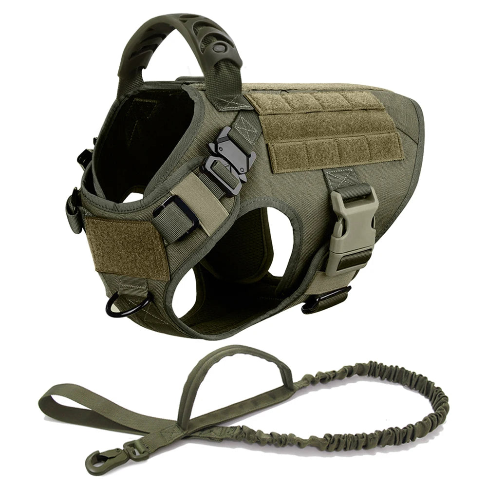 Large Dog Harness & Leash Set | Training Walking Vest | For German Shepherd, Malinois & Large Breeds