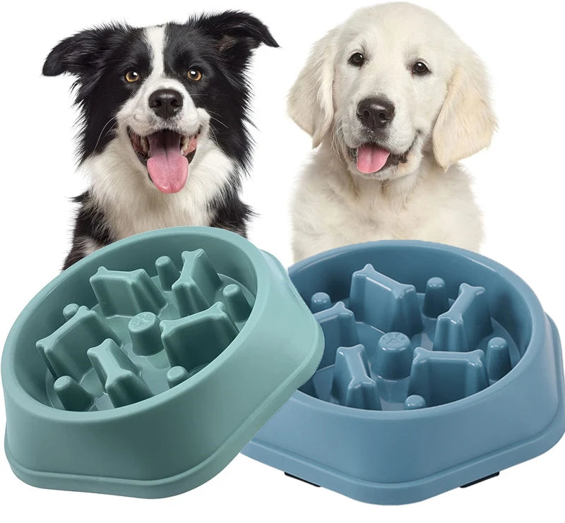 Slow Feeder Dog Bowl Anti-choking Puppy Food Bowl Anti-slip Pet Slow Eating Dog Dishes Puzzle Feeders for Dogs Small Medium