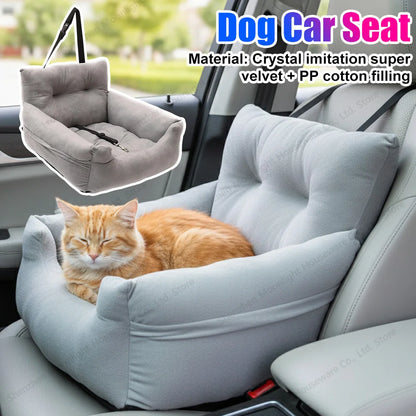Dog Car Seat for Small Dogs Soft Pet Car Outdoor Travel Home Bed Fully Detachable and Washable Cat Anti Slip Portable Carrier