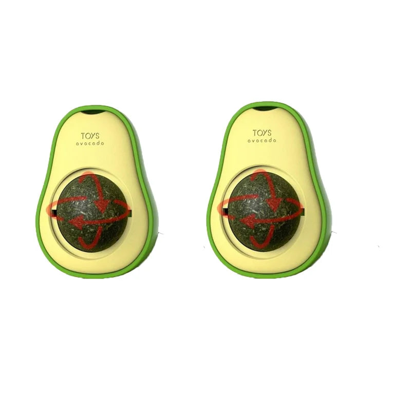 Natural Catnip Wall-Mounted Ball Toy for Cats – Teeth Cleaning & Interactive Treat Toy