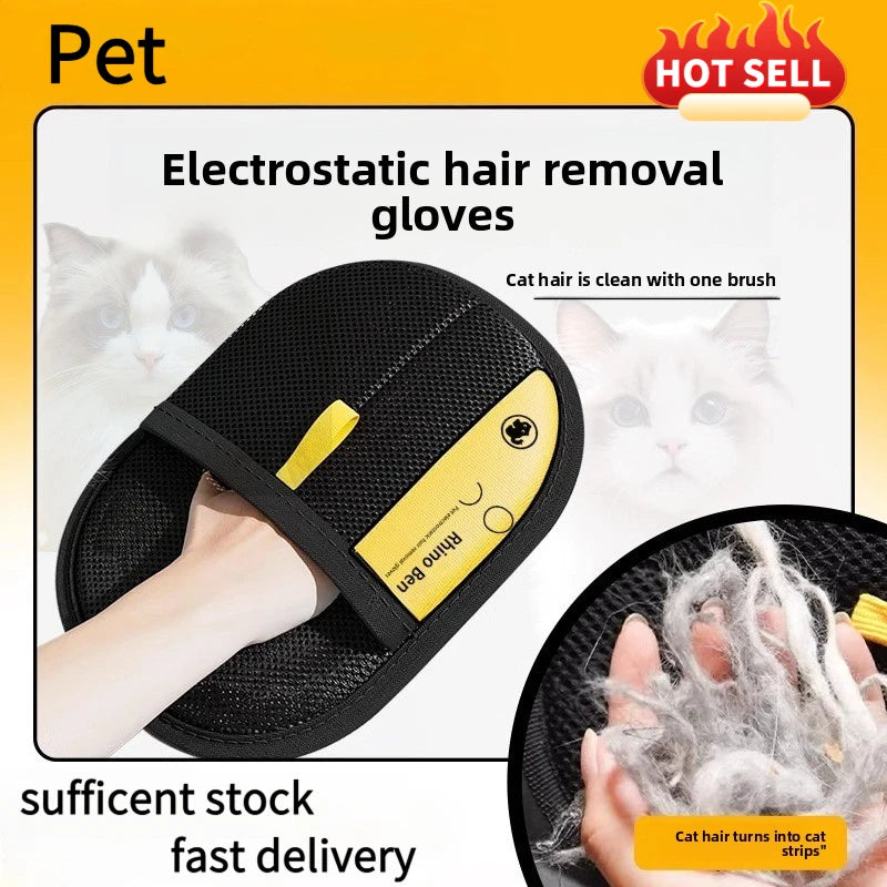 Petssify Pet Hair Removal Kit – Roller, Static Brush & Grooming Gloves for Dog & Cat Fur