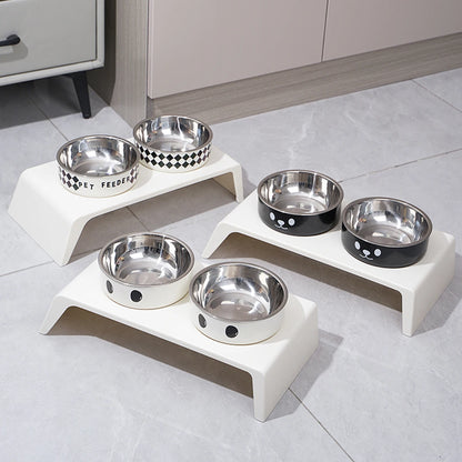 Petssify Elevated Pet Feeder – Raised Double Stainless Steel Bowl Stand for Dogs & Cats