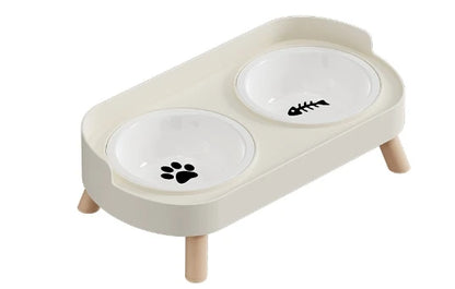 A Colorful Dopamine Pet Double Bowl Fashion Feeding Large Capacity Stainless Steel Dog Bowl Drinking Water Neck Cat Double Bowl