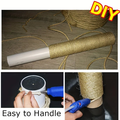 Petssify Natural Sisal Rope – DIY Cat Scratcher Furniture Protector (33/66/164ft)