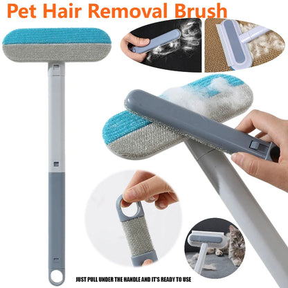 3 in 1 Pet Hair Remover Brush Long Handle Window Cleaning Brush Pet Fur Cleaning Tool Cat Dog Hair Remover Brush Pet Supplies