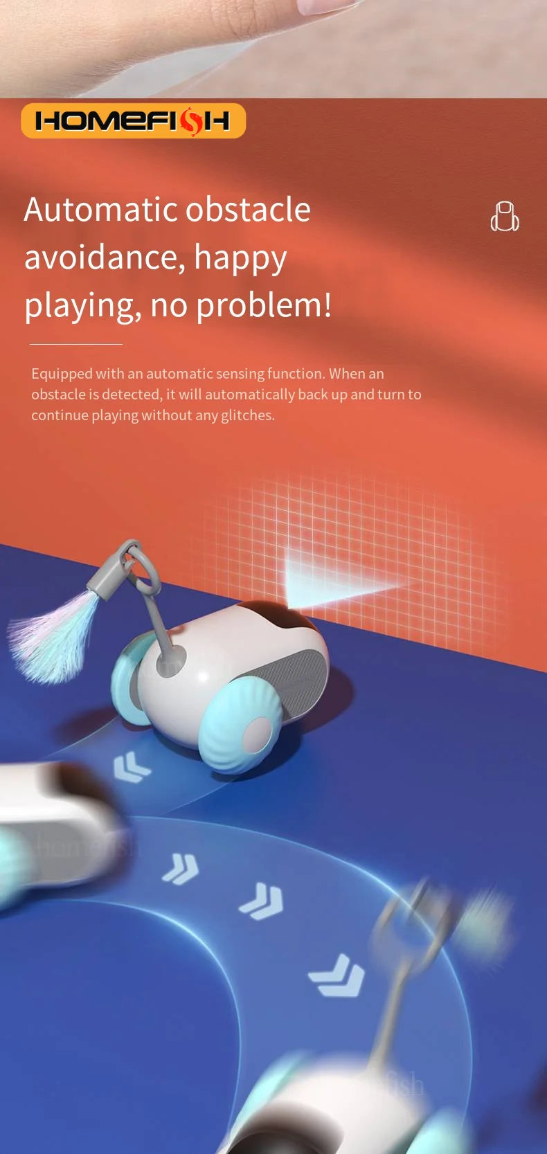 Smart RC Cat Toy Car | 2 Modes | Remote Controlled | Interactive Kitten Training Toy for Cats & Dogs