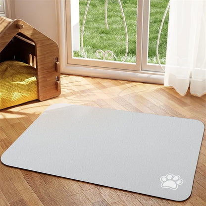 Petssify Absorbent Pet Feeding Mat – Waterproof Placemat for Dog & Cat Bowls