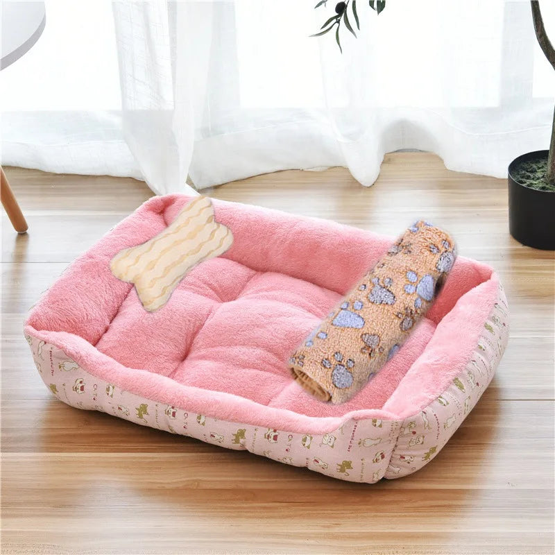 Petssify Large Square Nest Pet Bed – Candy-Colored Cozy Kennel for Dogs & Cats