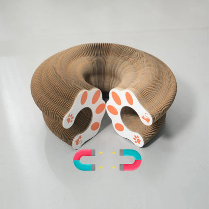 Round Cat Scratch Board with Ball Toy (Corrugated Cardboard)