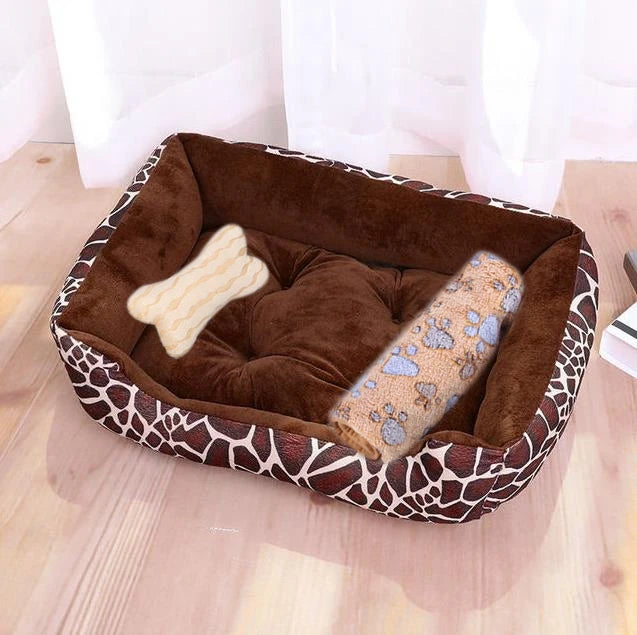 Petssify Large Square Nest Pet Bed – Candy-Colored Cozy Kennel for Dogs & Cats