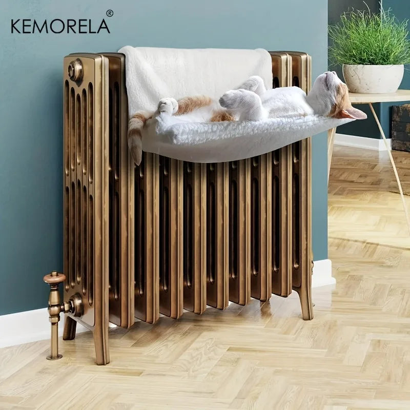 Petssify Hanging Cat Radiator Bed – Warm Fleece Cradle with Metal Frame