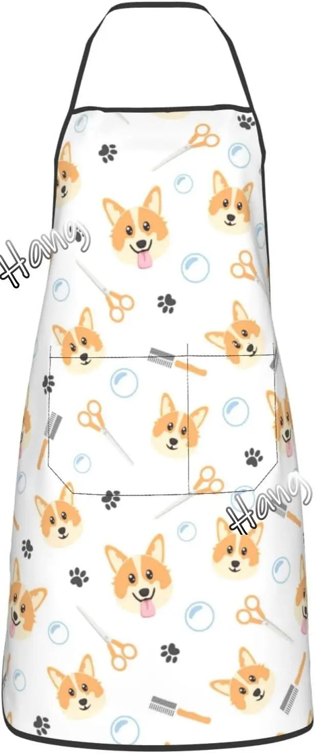 Petssify Waterproof Pet Grooming Apron – Adjustable Kitchen & BBQ Bib with Pockets