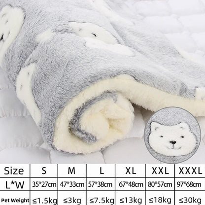 Flannel Pet Mat Dog Bed Cat Bed Thicken Sleeping Mat Dog Blanket Mat For Puppy Kitten Pet Dog Bed for Small Large Dogs Pet Rug