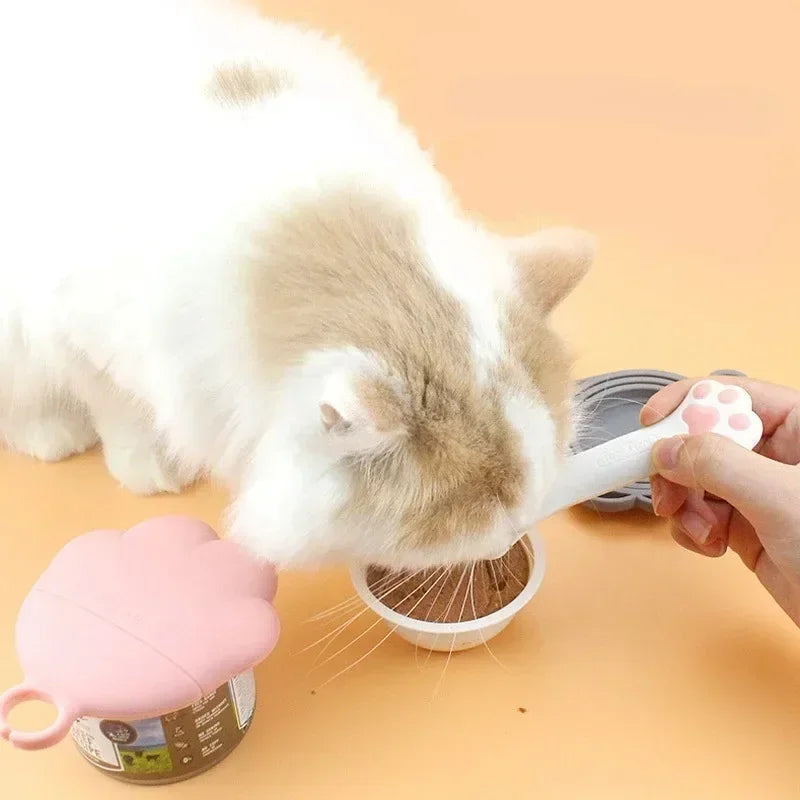 Petssify Long-Handled Pet Canned Food Spoon – 2-in-1 Opener & Feeder