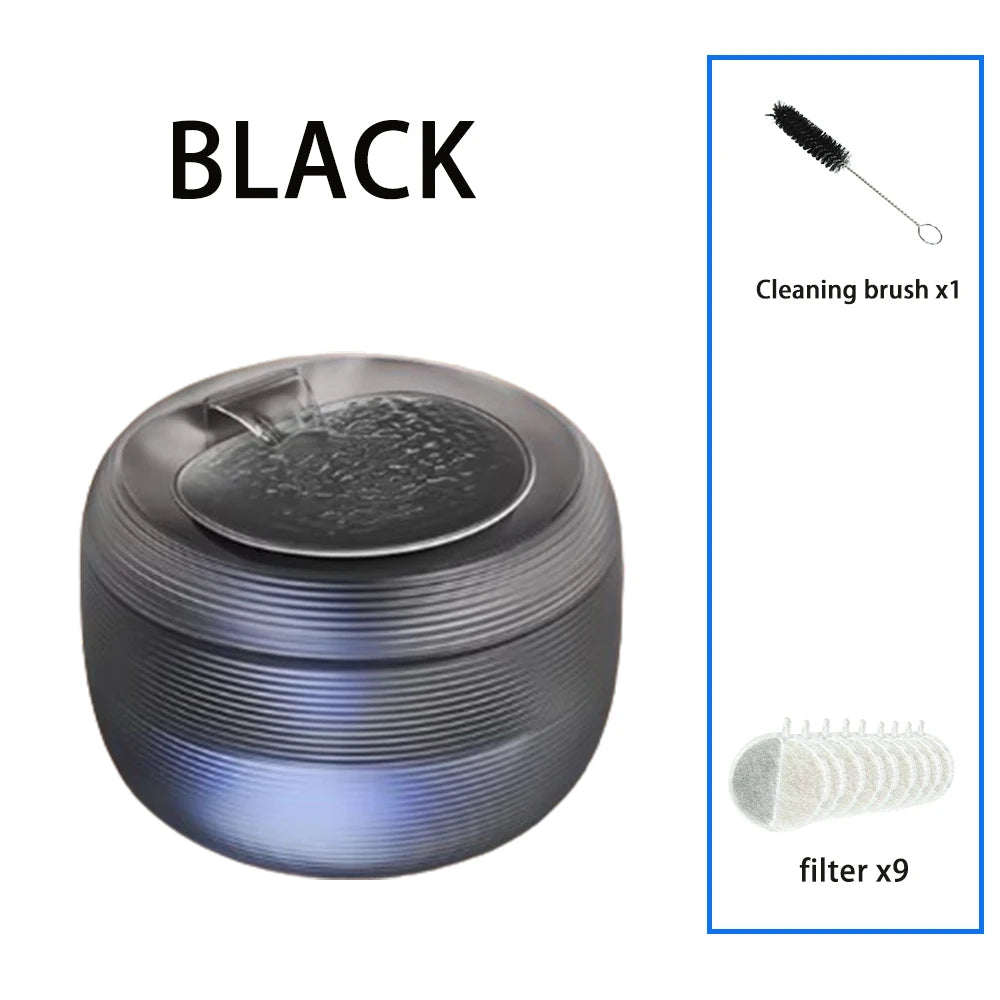 Smart Ultra Quiet Waterfall ﻿ 2.5L Cat Water Dispenser with Smart Pump Pet Water Fountain for Cats and Dogs Built-in LED Light