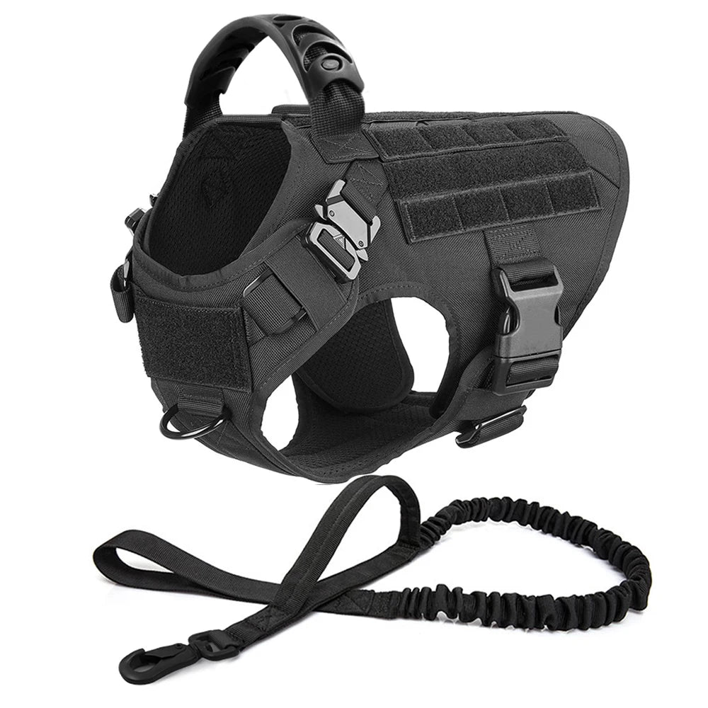 Large Dog Harness & Leash Set | Training Walking Vest | For German Shepherd, Malinois & Large Breeds