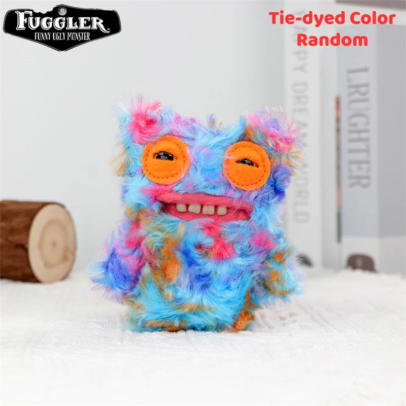 12cm Original FUGGLER Plush Toys Keychains Funny Ugly Teeth Monster Crazy Rabbit Wide-Eyed Fugguler Peluche Dolls Pendants Gifts
