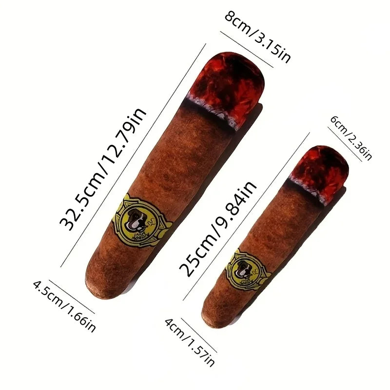 1pc Plush Dog Toy, Cute Dog Birthday Gift, Dog Chew Toy For Medium & Large Dogs (Cigar Shape)