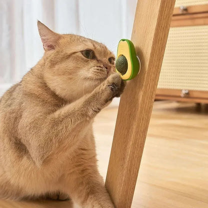 Natural Catnip Wall-Mounted Ball Toy for Cats – Teeth Cleaning & Interactive Treat Toy