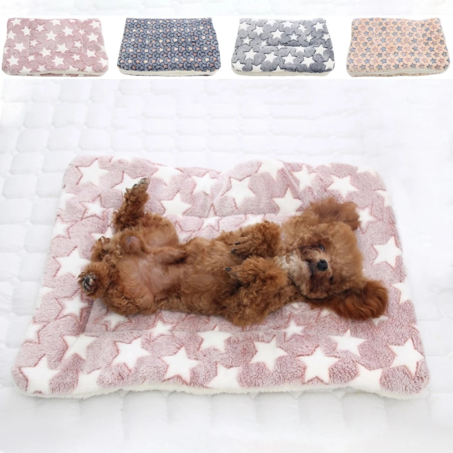 Petssify Thicken Flannel Pet Bed – Soft Warm Sleeping Mat for Small & Medium Dogs