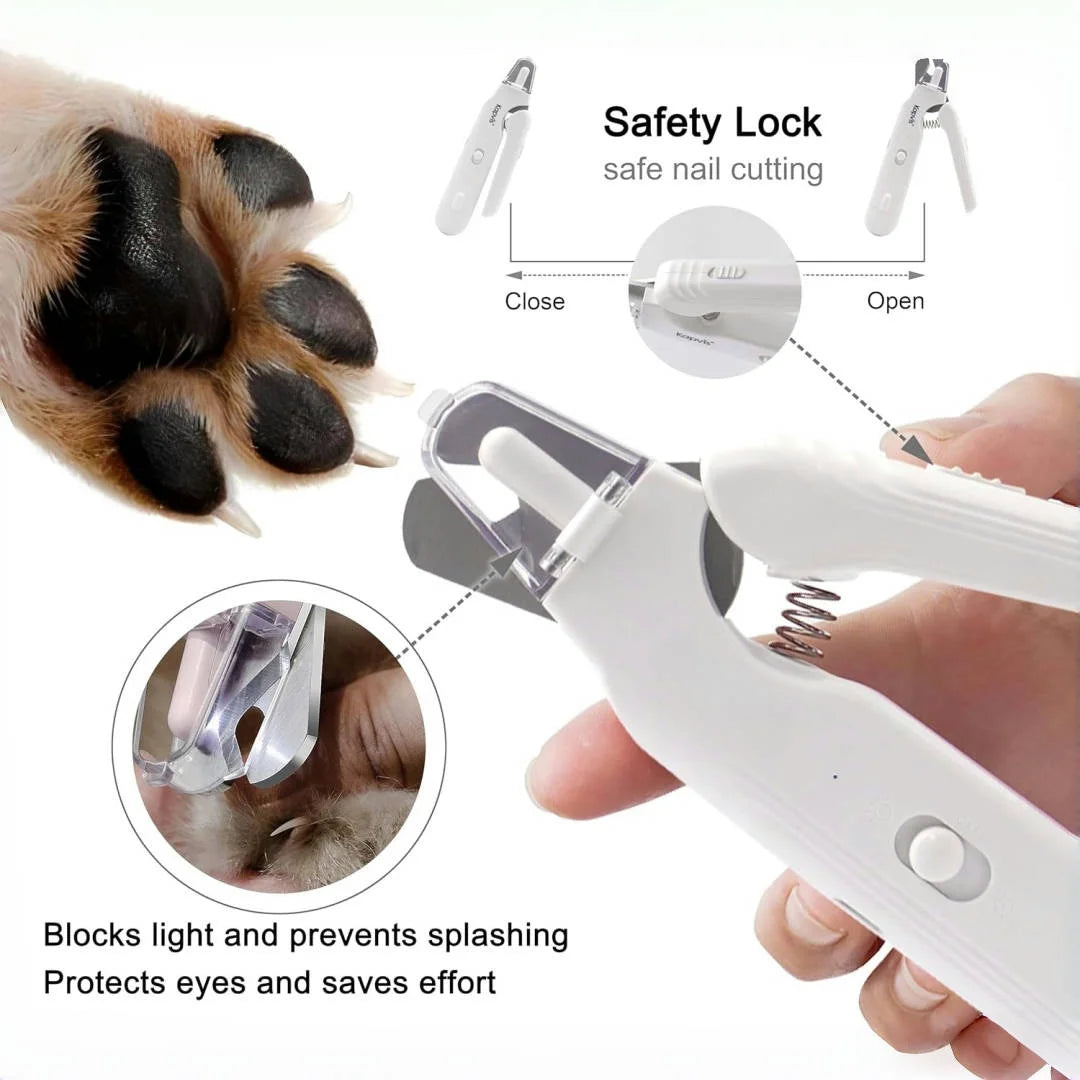 Quiet Pet Nail Grinder | 2 LED Lights | Safe & Gentle | For Dogs & Cats