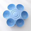 Petssify Flower-Shaped Multi-Compartment Pet Bowl – 6-Section Feeder