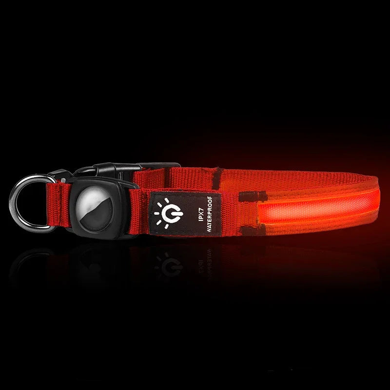 Petssify LED Collar with AirTag Holder – Waterproof Luminous Pet Collar