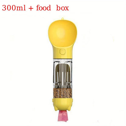 4-in-1 Portable Dog Water Bottle & Travel Feeder – Leak-Proof