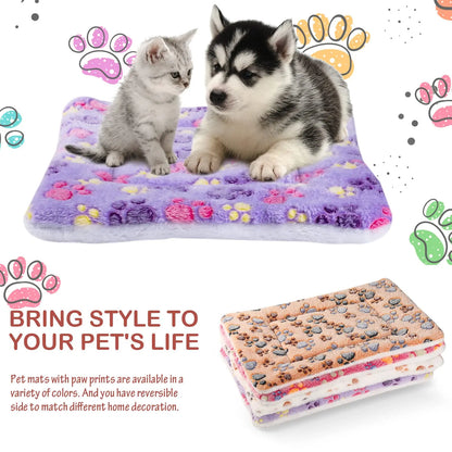 Petssify Thicken Flannel Pet Bed – Soft Warm Sleeping Mat for Small & Medium Dogs
