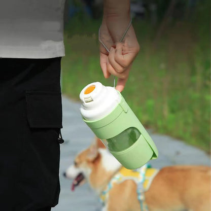 Petssify Portable Dog Water Bottle with Storage – 2-in-1 Travel Feeder