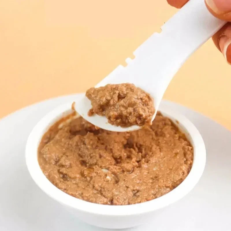 Petssify Long-Handled Pet Canned Food Spoon – 2-in-1 Opener & Feeder