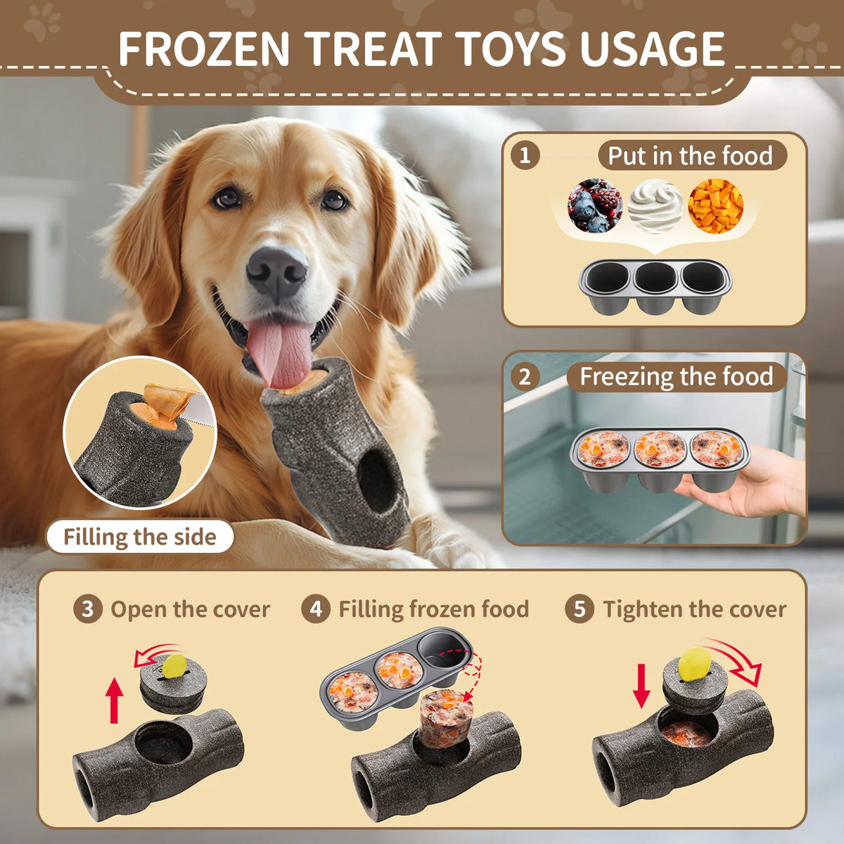 Petssify Indestructible Frozen Treat Toy – Durable Chew for Aggressive Chewers