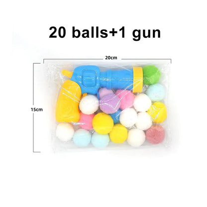 Cat Plush Ball Launcher Gun | Silent Interactive Toy | Mini Shooting Game | Stretchy Plush Balls